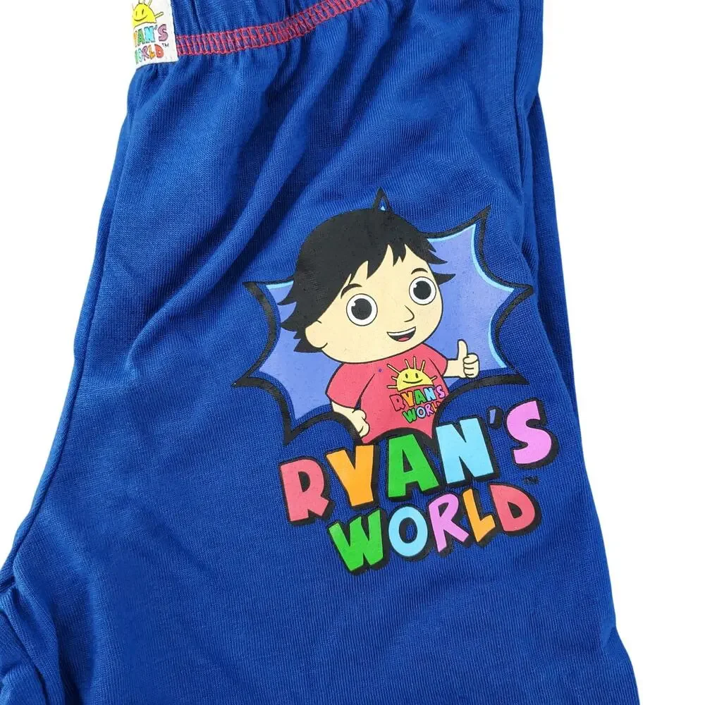 Ryan's World Top and Bottom‎ Pajama Set Navy Blue Boy's Size X-Small 4/5 New